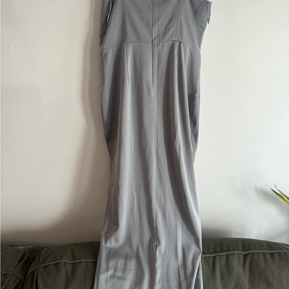 Blue satin bridesmaids dress - Picture 4 of 7